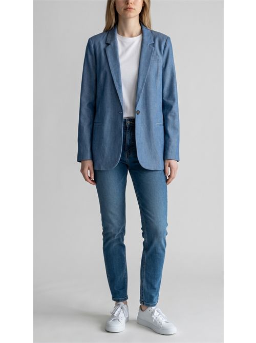 giacca donna monopetto denim